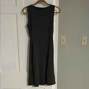 Eileen Fisher Charcoal Sleeveless Midi Dress